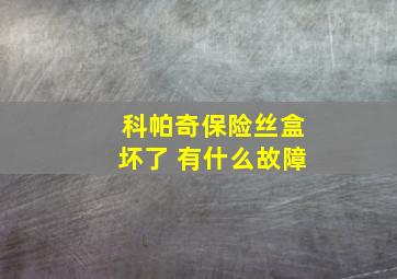 科帕奇保险丝盒坏了 有什么故障